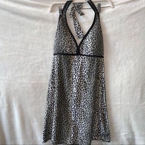 Tommy Bahama Leopard Halter Top Mini Dress
